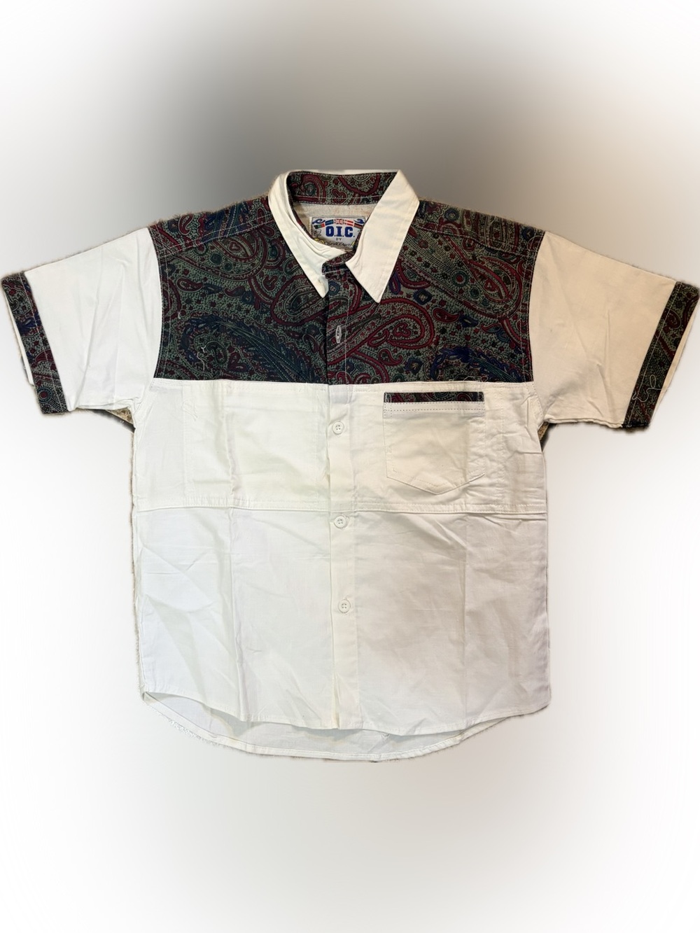 Boys Vintage Paisley Button Up